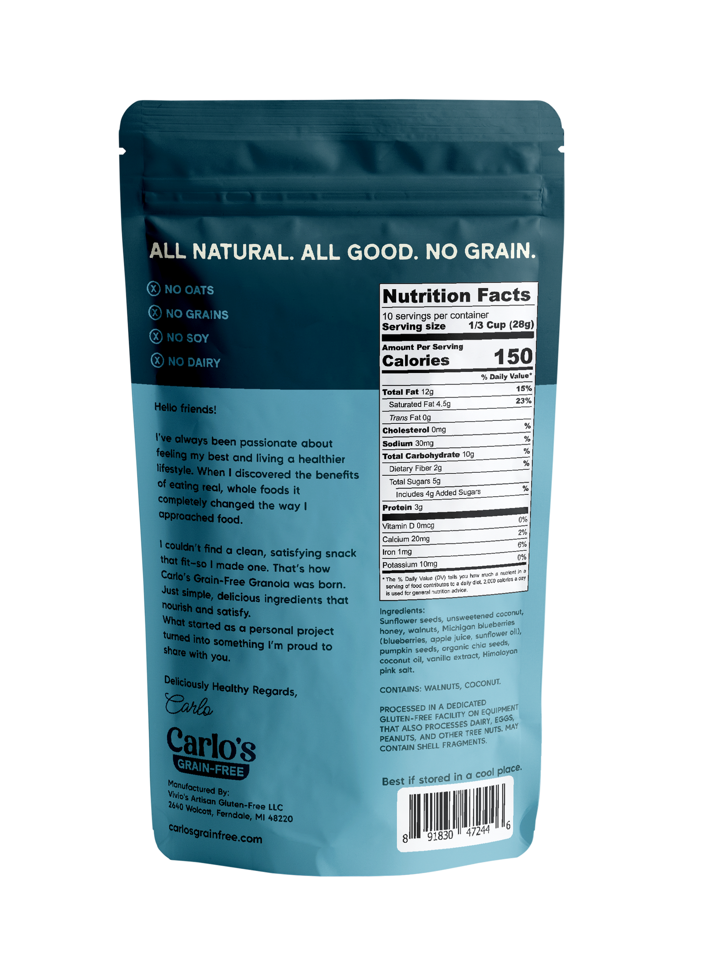 Blueberry Walnut Granola